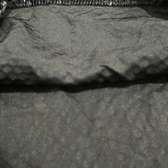 VOTRE NOM Vintage Snakeskin Black Metallic Stretch Long Sleeve Blouse Top Size S - Picture 7 of 8